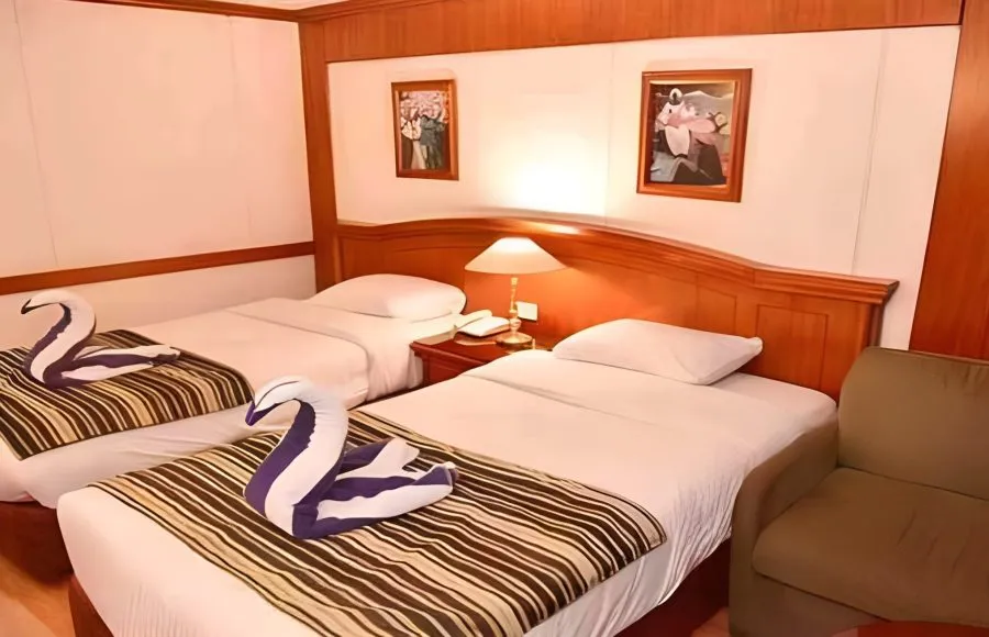 Cabin aboard the MS Emilio Nile Cruise Nile cruise